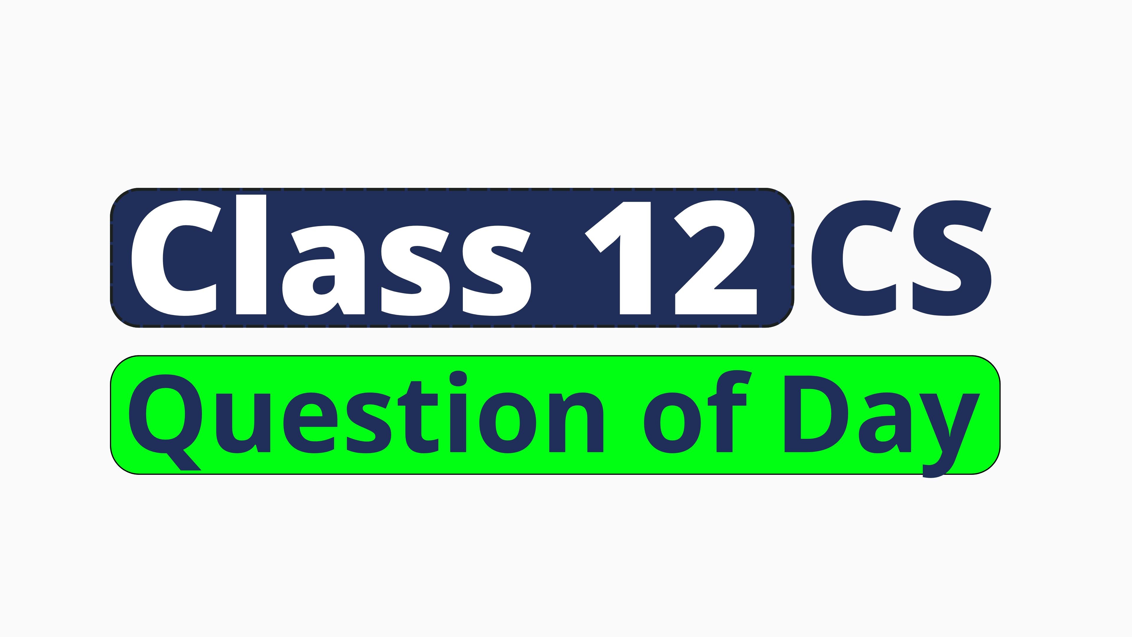 Question of the Day