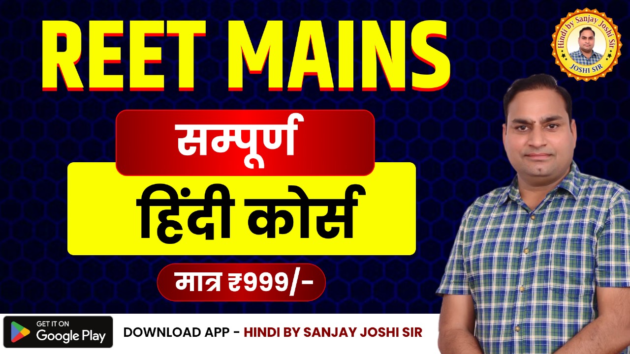 REET MAINS HINDI COURSE