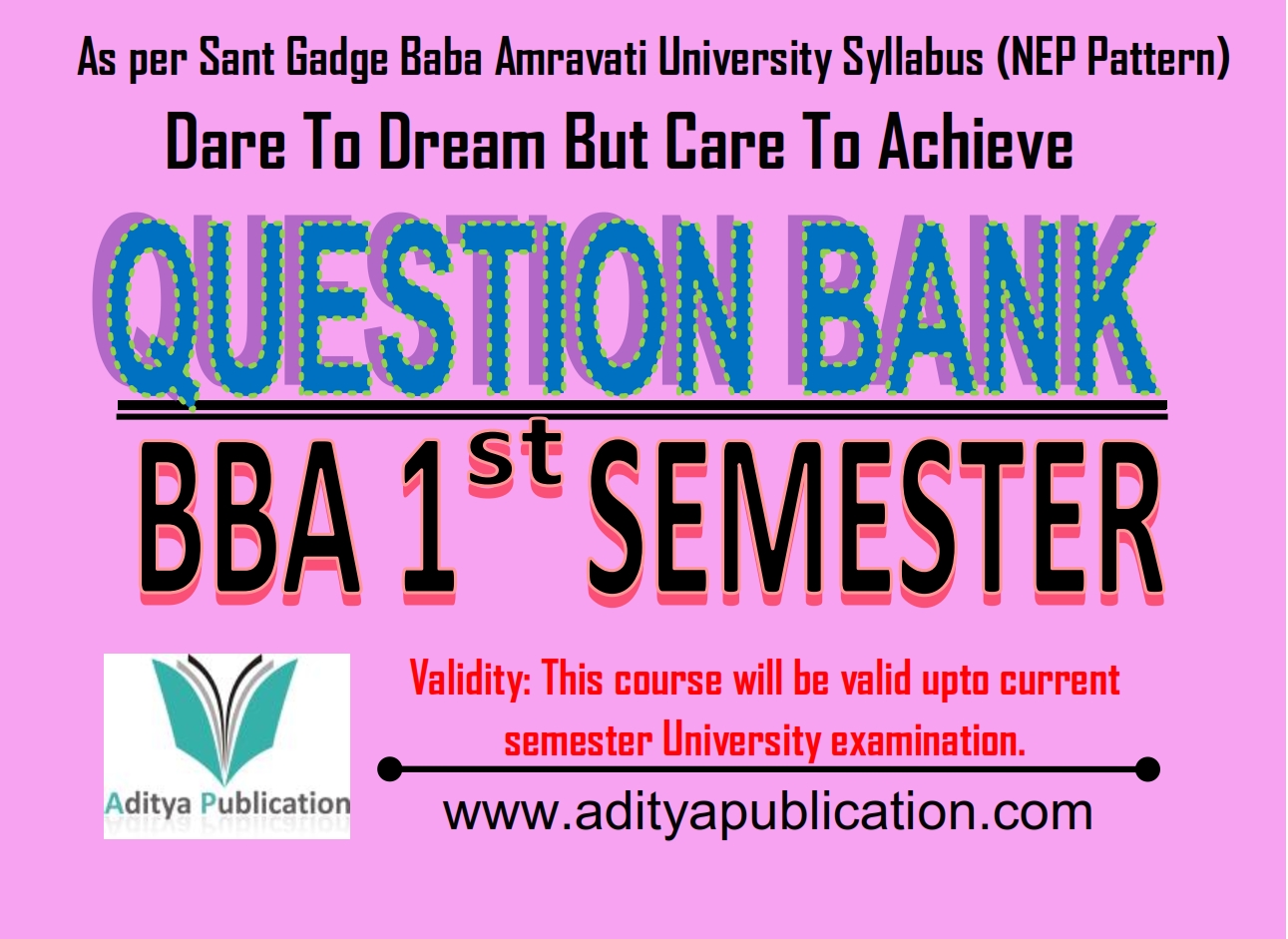 BBA 1st Semester Question Bank (NEP Pattern) QB BBA1