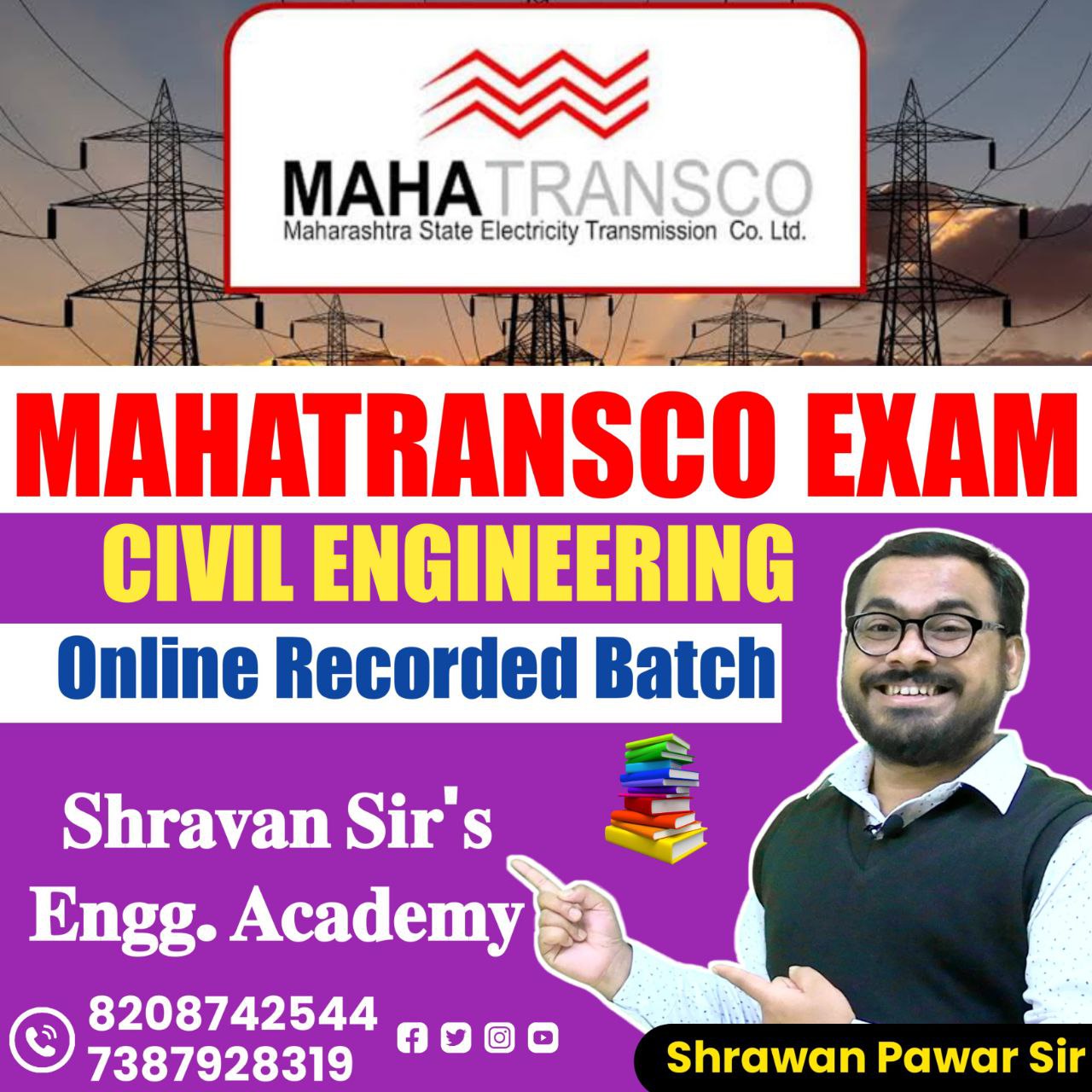 MAHATRANSCO EXAM (CIVIL ENGINEERING)-2025