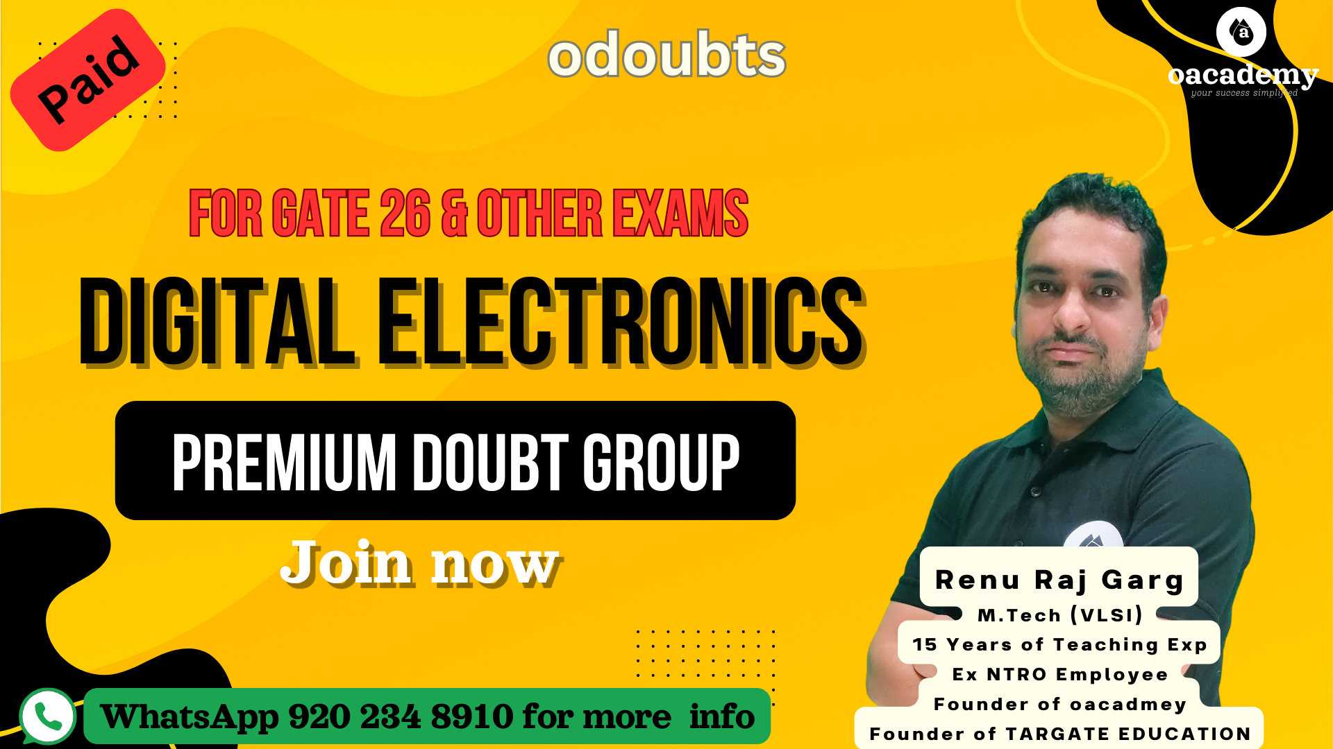 Premium Doubt Group (Digital Electronics) for GATE & Other Exams (EC/EE/IN/CS)
