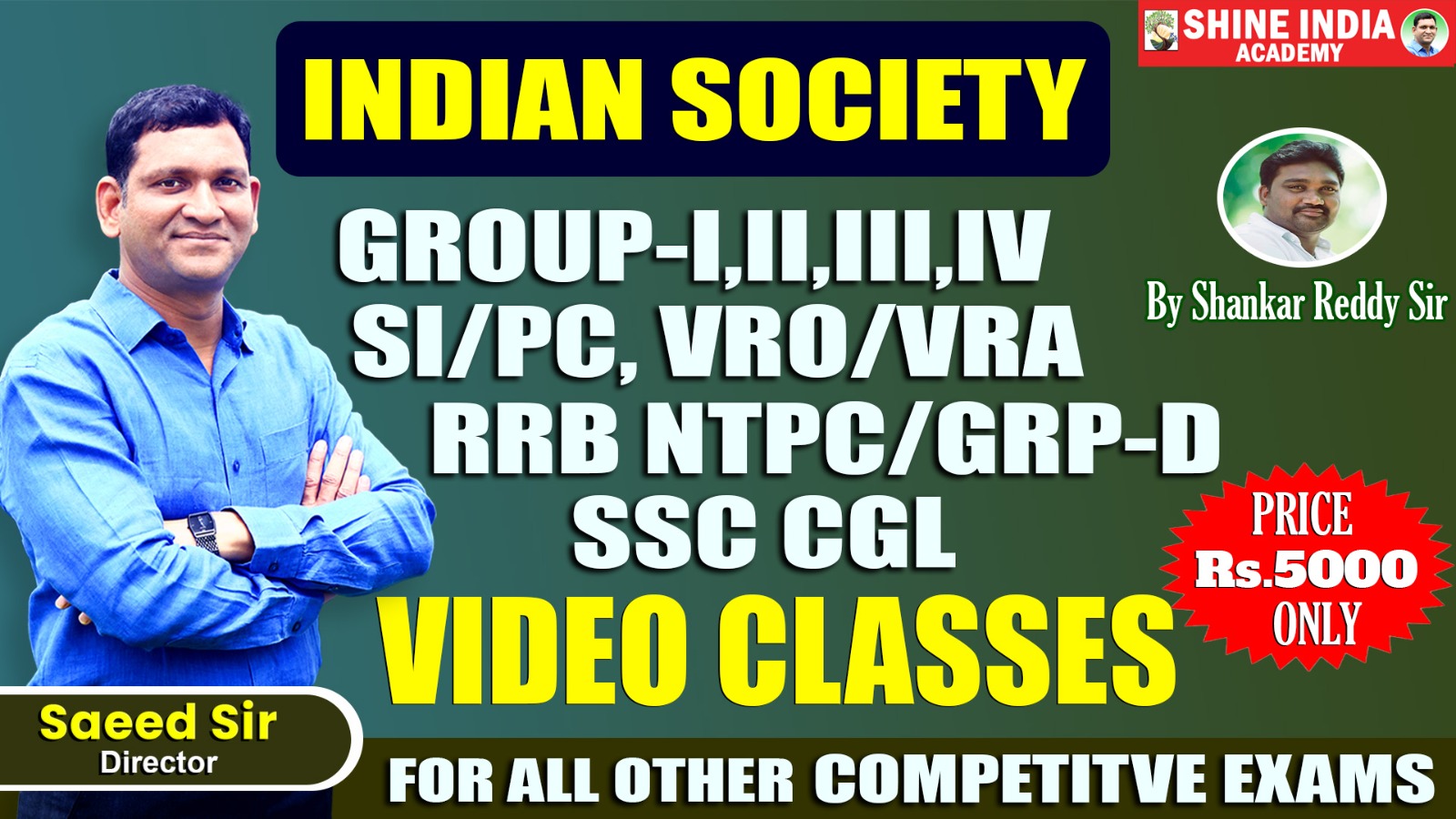 INDIAN SOCIETY 2025(GROUP - I,II,III,IV,AND SI &PC AND ALL COMPITATIVE EXAM