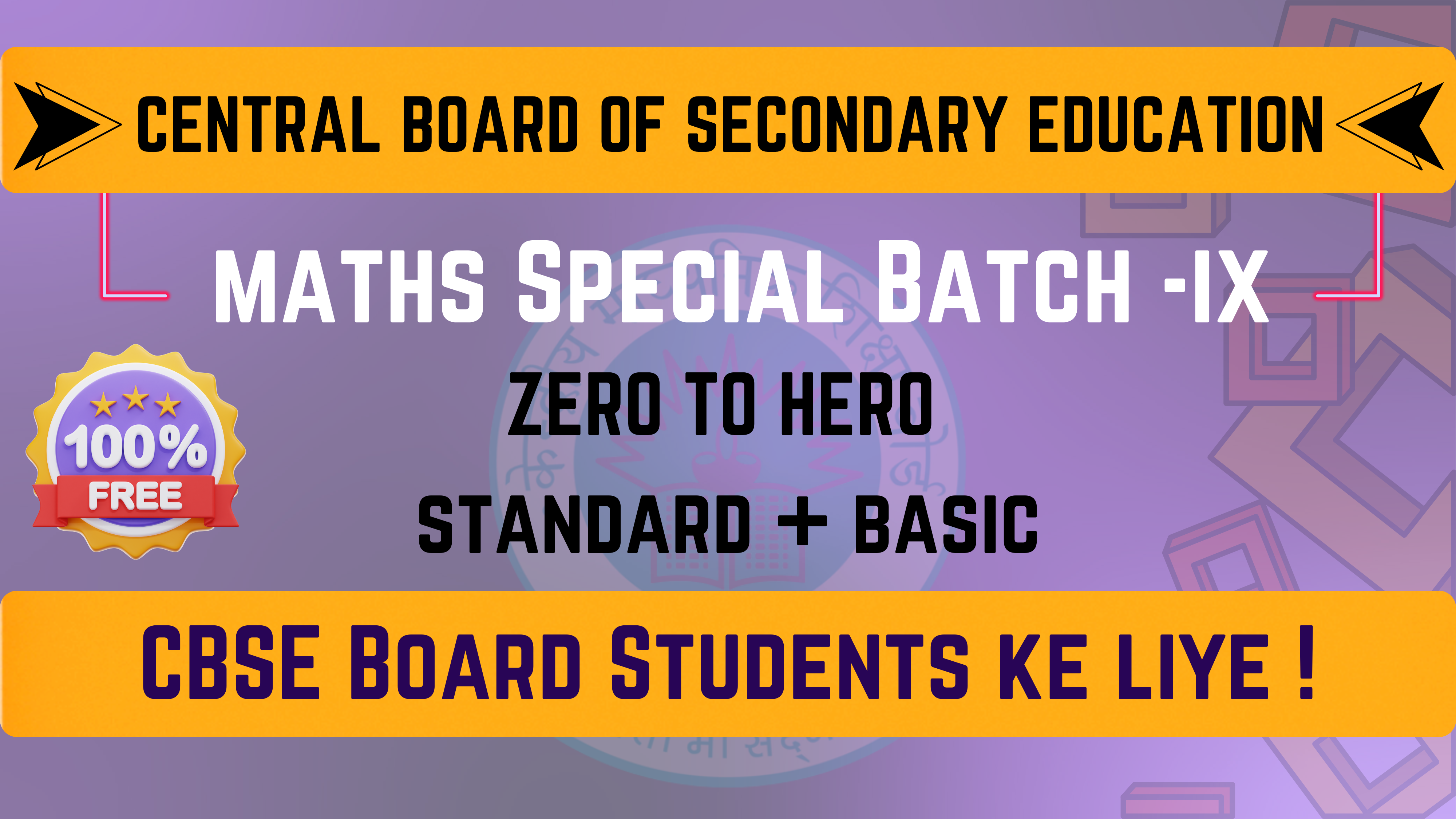 MATHS SPECIAL BATCH IX