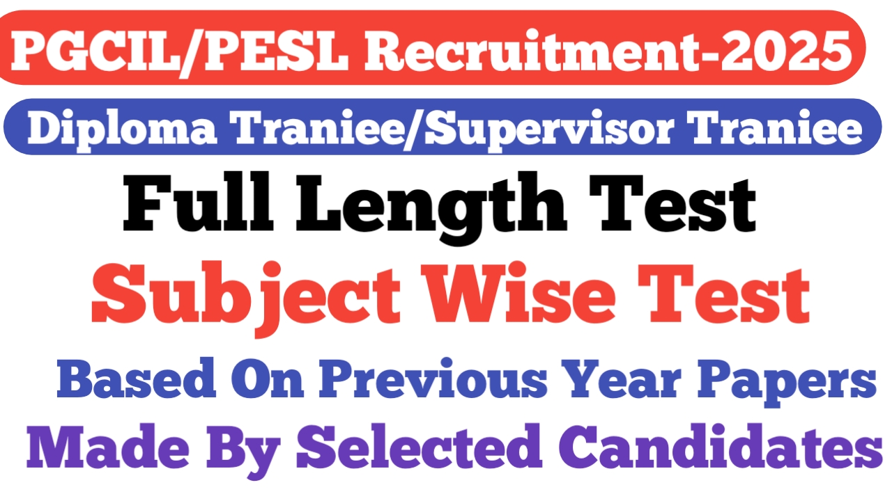 PGCIL DT Electrical Test Series 