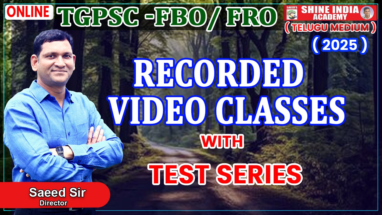 TGPSC\FBO\FRO RECORDED VIDEO CLASSES WITH TEST SERIES