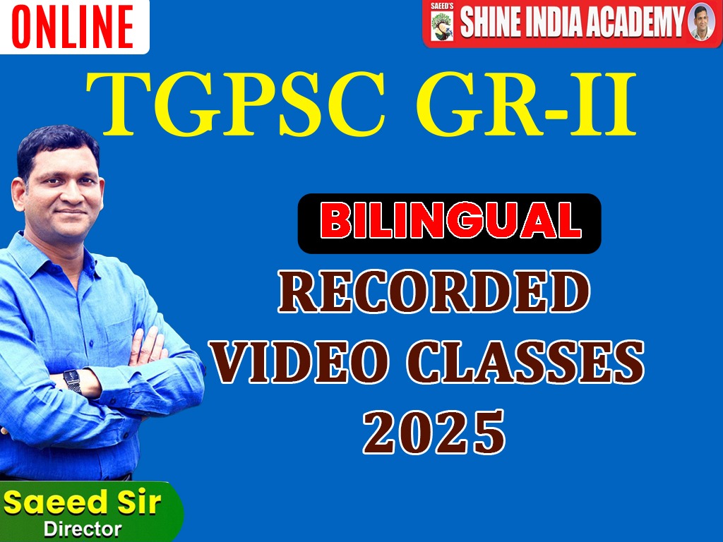 TGPSC GR-|| BILIGUAL 2025 VIDEO CLASSES