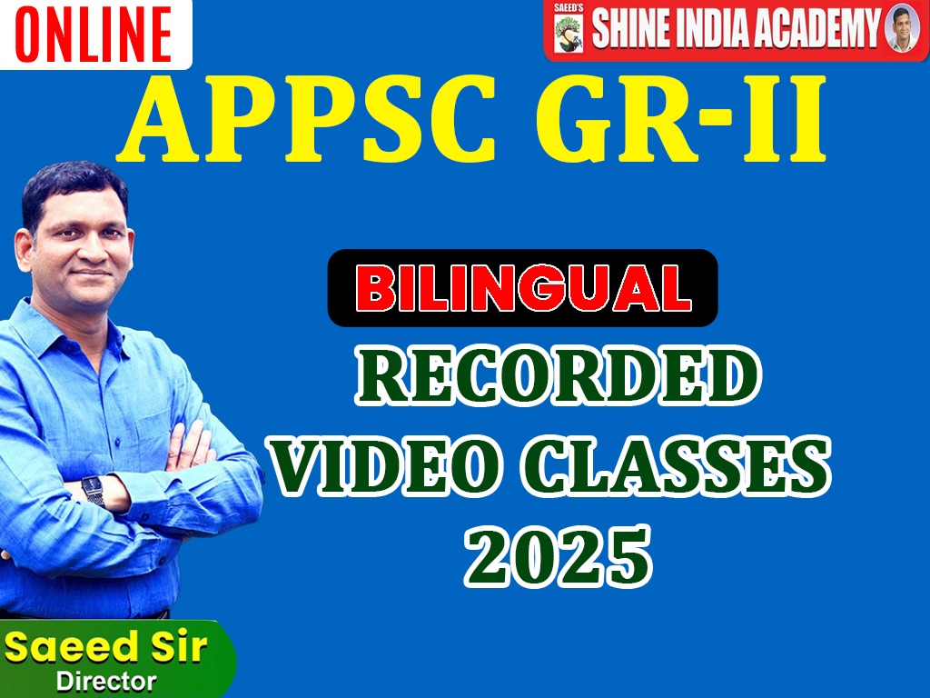APPSC GR-|| BILIGUAL 2025 VIDEO CLASS