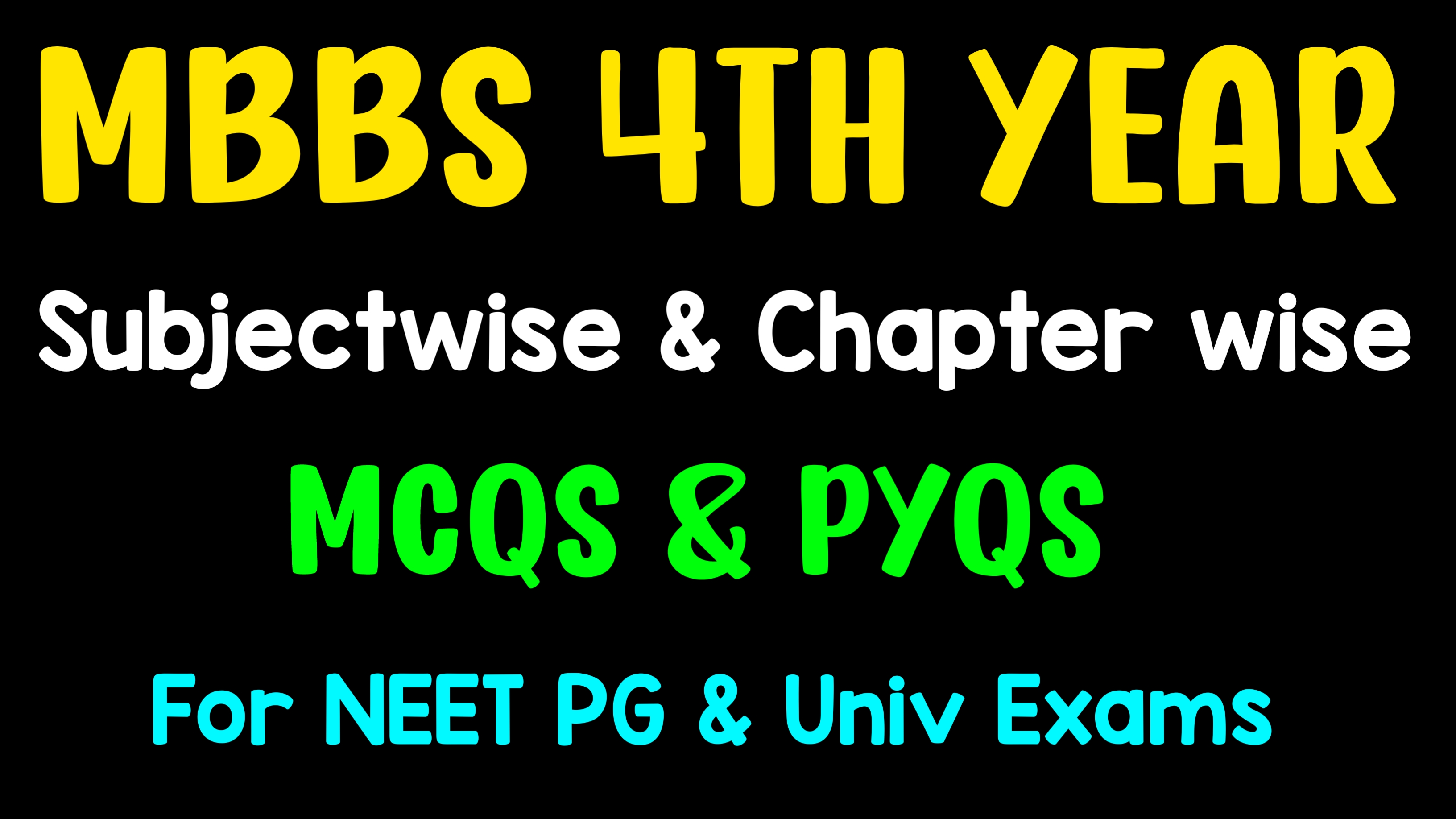MBBS FINAL YEAR