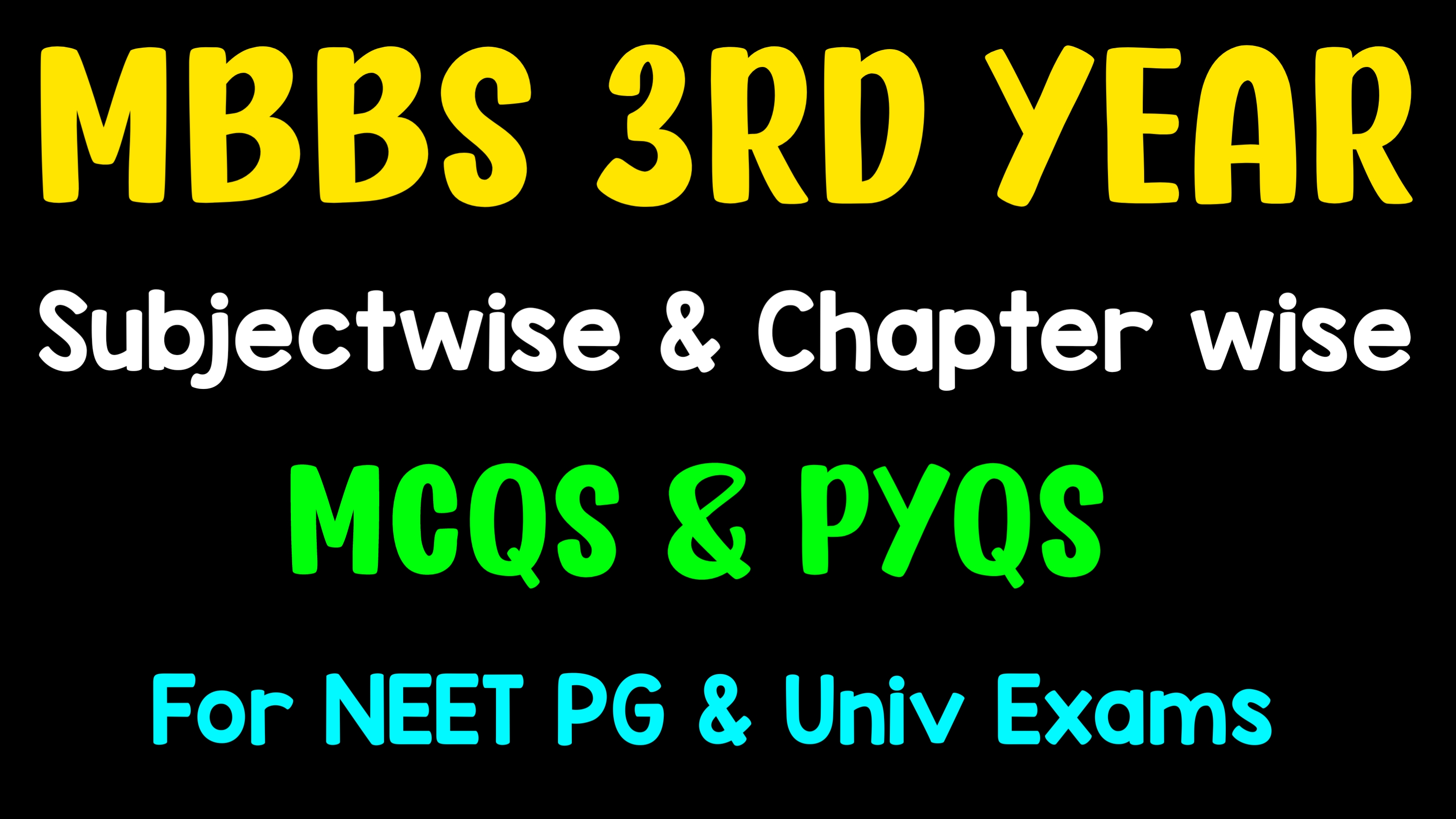 MBBS 3RD YEAR
