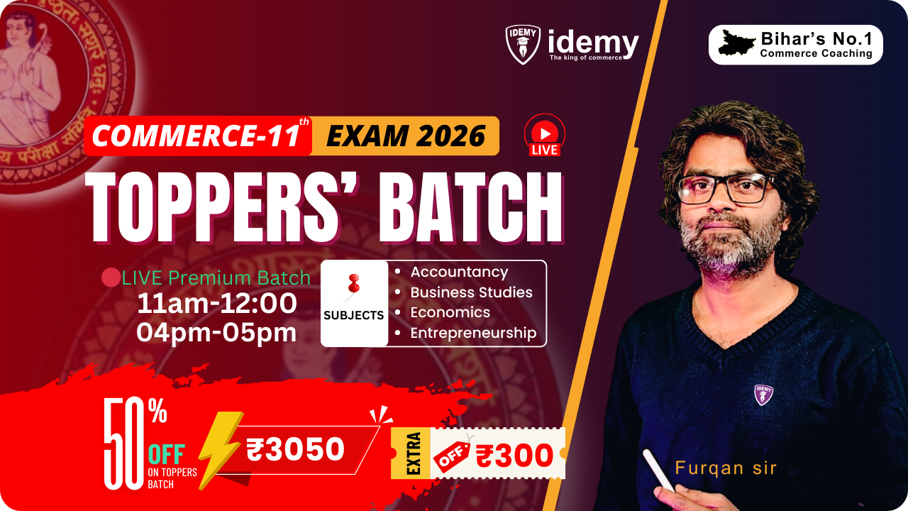 🔴LIVE Premium Batch | Commerce | Class-11th | Exam2026