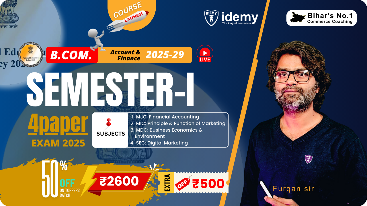 🔴LIVE | SEMESTER-I (B.Com.) – NEP2020