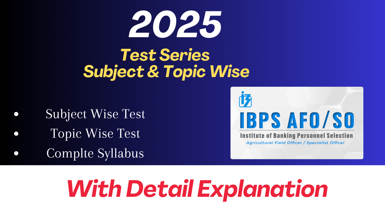 IBPS AFO Test SerieS Complete Syllabus With Detail Explanation Mock Test