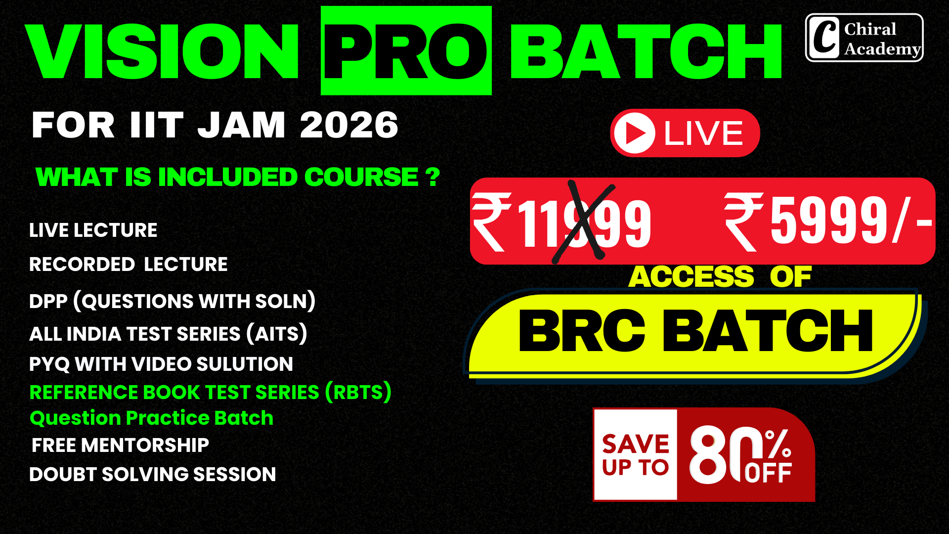 VISION PRO BATCH – For IIT JAM 2026