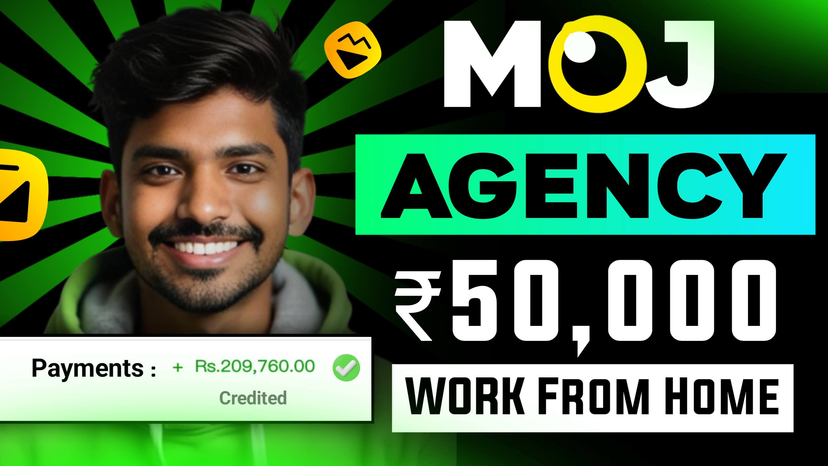 Moj Agency Earn Money Up to 1 Lack [ Work From Home ] With Income Proof