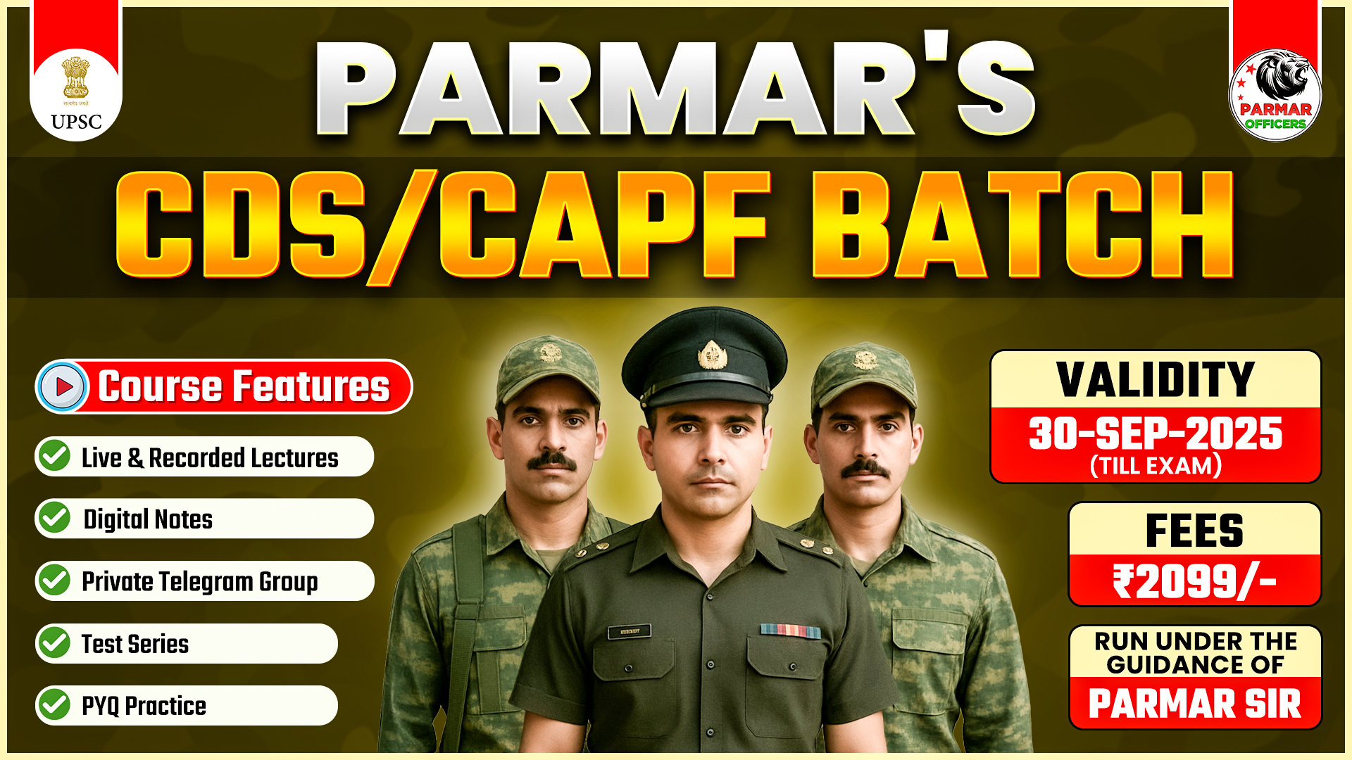 PARMAR's CDS/CAPF BATCH 
