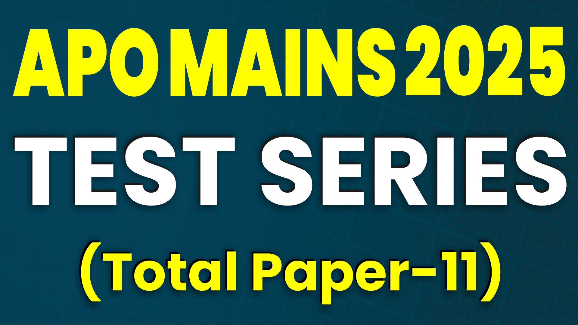 APO MAINS Language Test Series