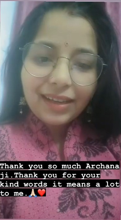 Archana Ji Feed back 