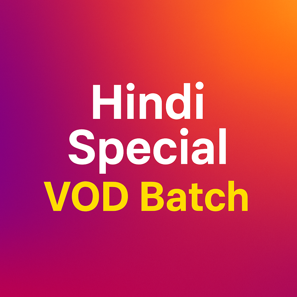 Hindi Special VOD Batch