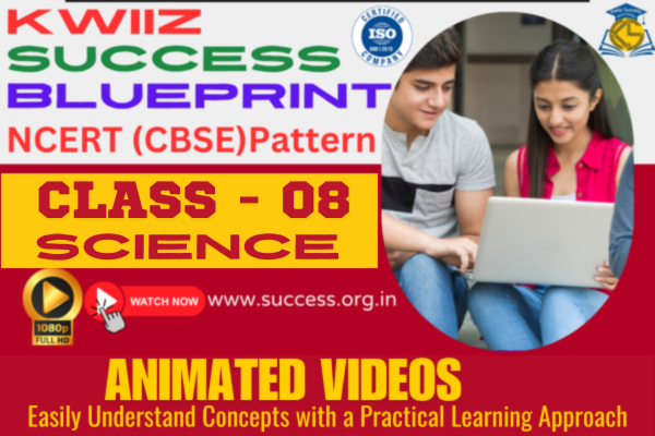 सक्सेस ब्लूप्रिंट — कक्षा ८ वीं विज्ञान (NCERT + CBSE) के लिए एनिमेटेड वीडियो कोर्स (हिंदी माध्यम)