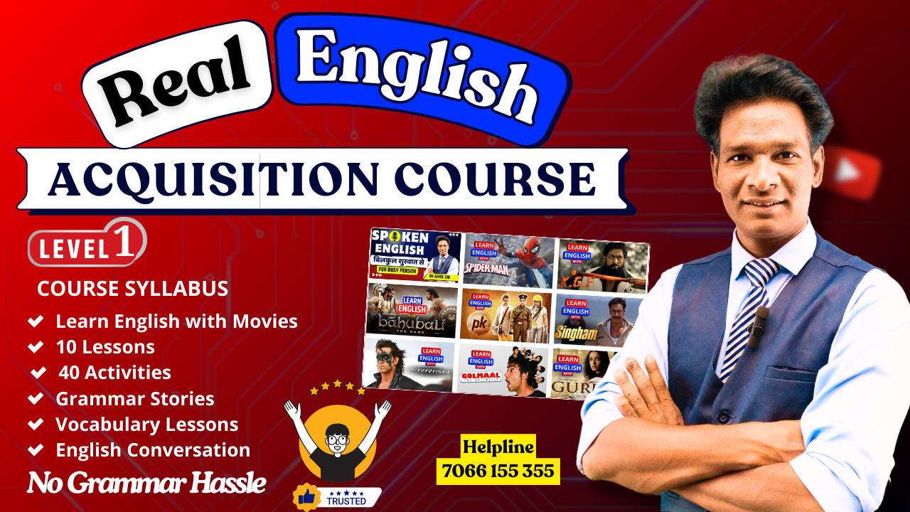 🎓 Real English Acquisition Course – All 3 Level ( Complete Course )