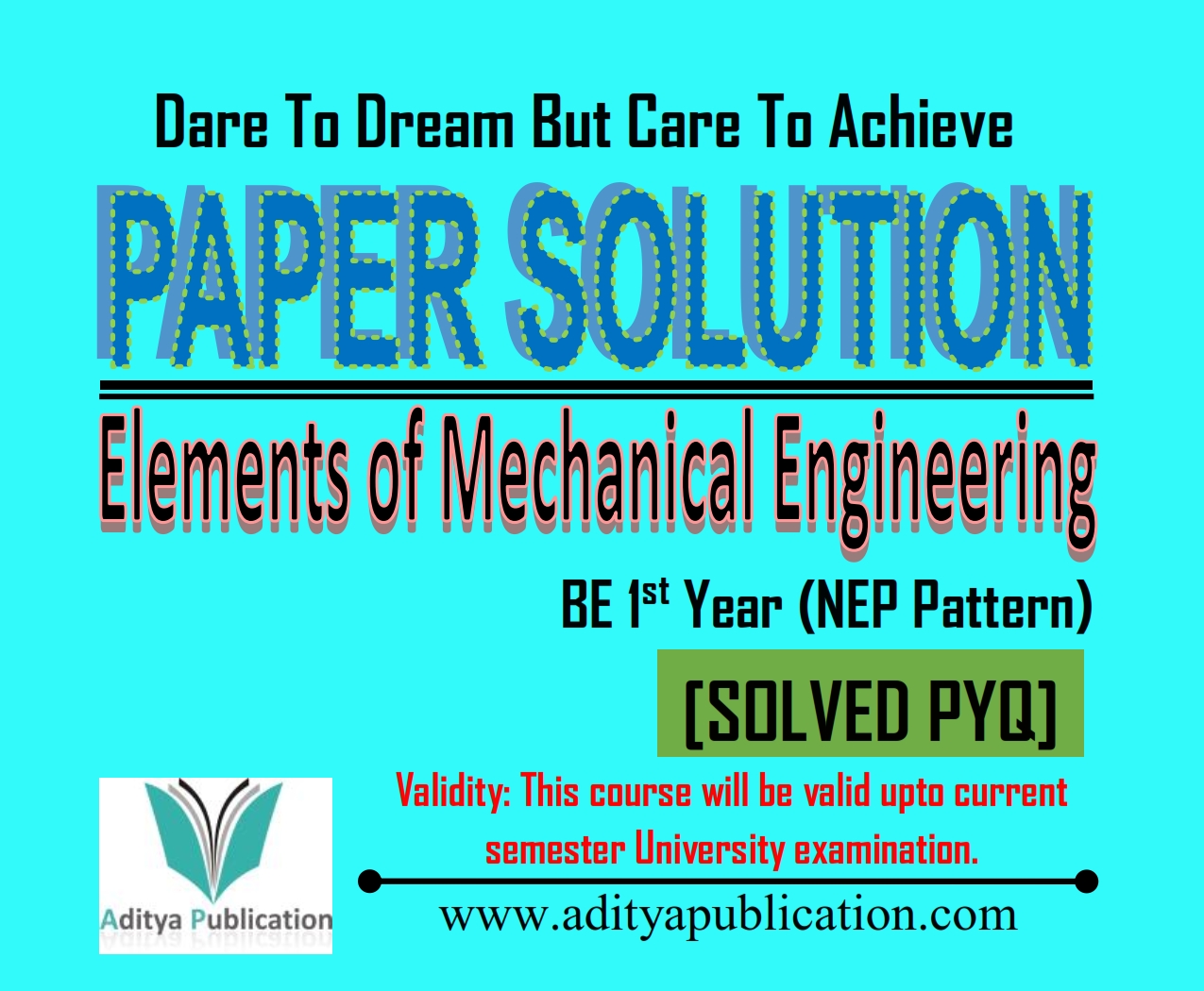 Elements of Mechanical Engineering (EME) BE 1st Year NEP Pattern (SPYQ)