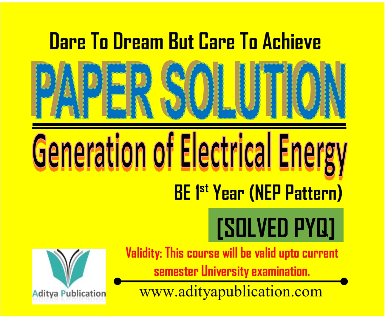 Generation of Electrical Energy (GEE) BE 1st Year NEP Pattern (SPYQ)