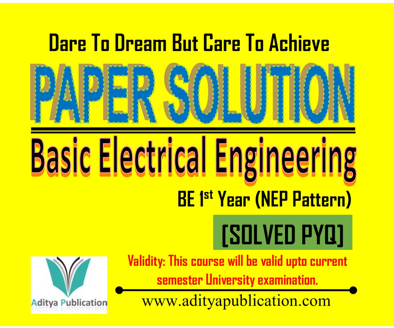 Basic Electric Engineering (BEE) BE 1st Year NEP Pattern (SPYQ)