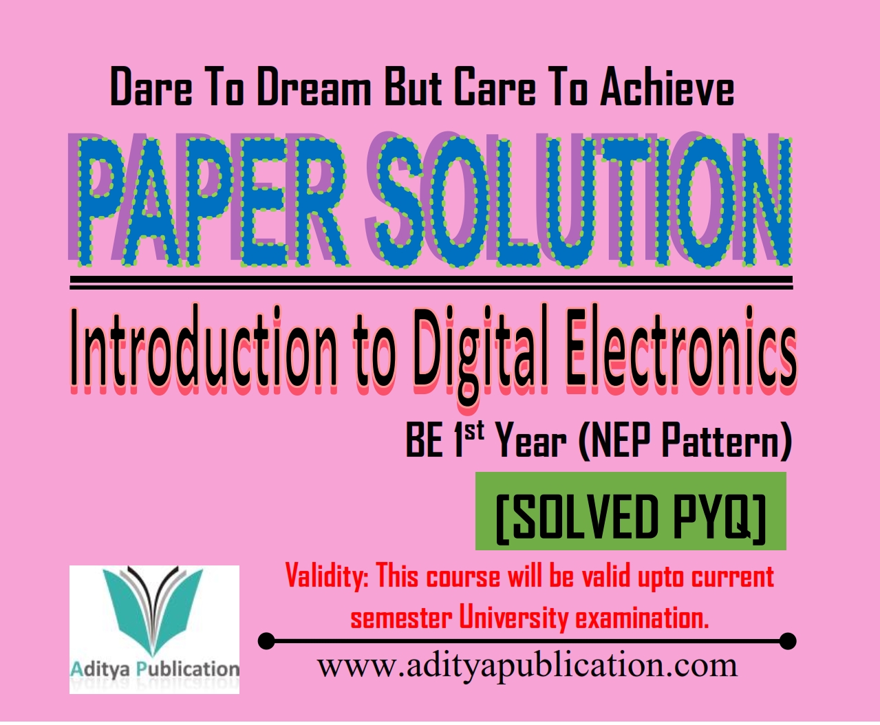 Introduction to Digital Electronics (IDE) BE 1st Year NEP Pattern (SPYQ)