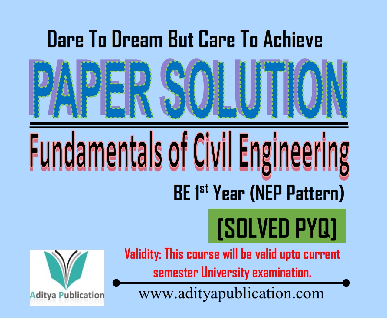 Fundamentals of Civil Engineering (FOCE) BE 1st Year NEP Pattern (SPYQ)