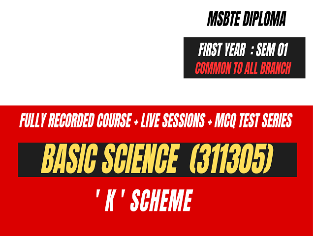 BASIC SCIENCE /FIRST YEAR DIPLOMA/SEM 01