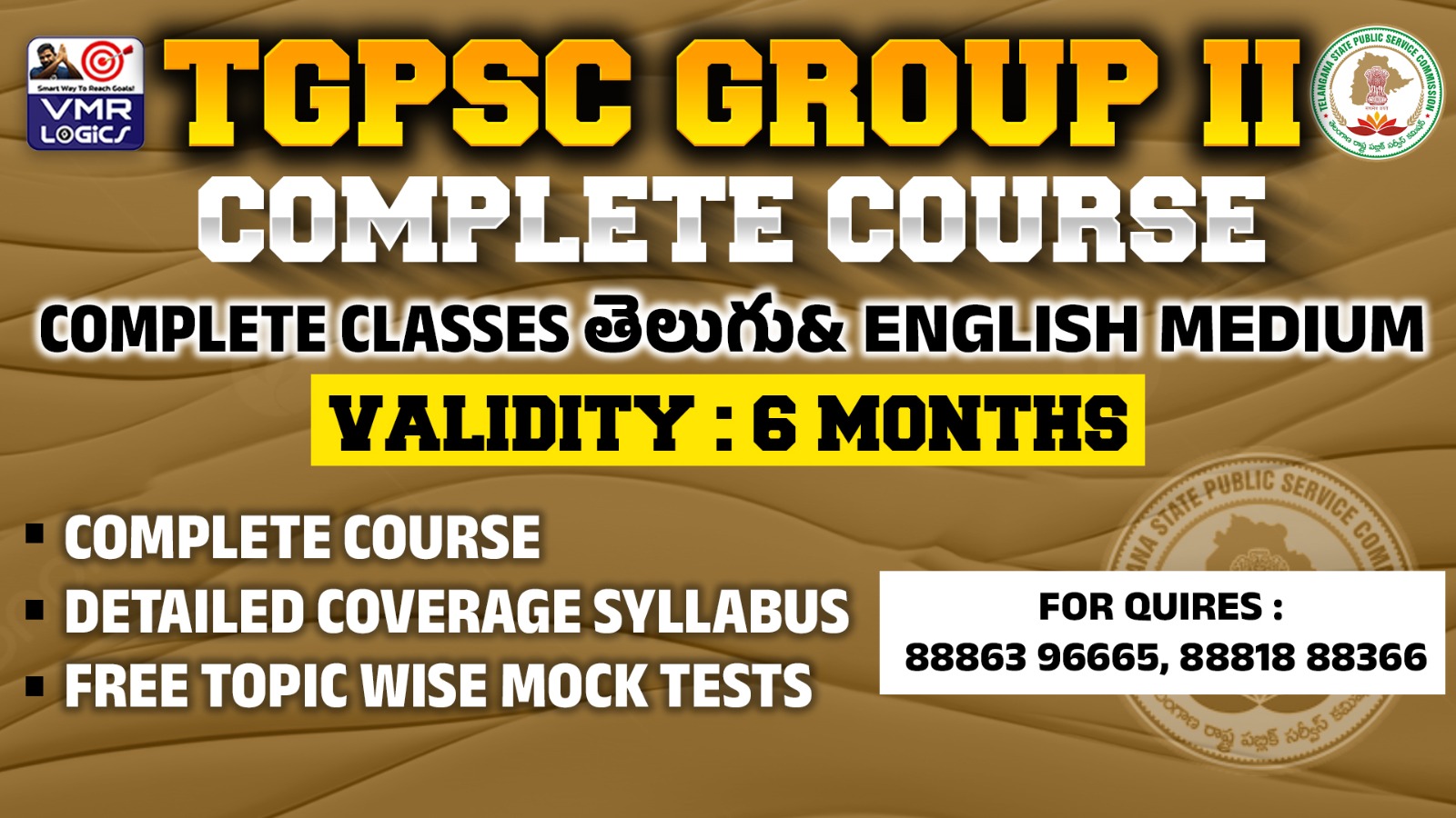 TSPSC GROUP 2 AND 3 ( 6 Months)**