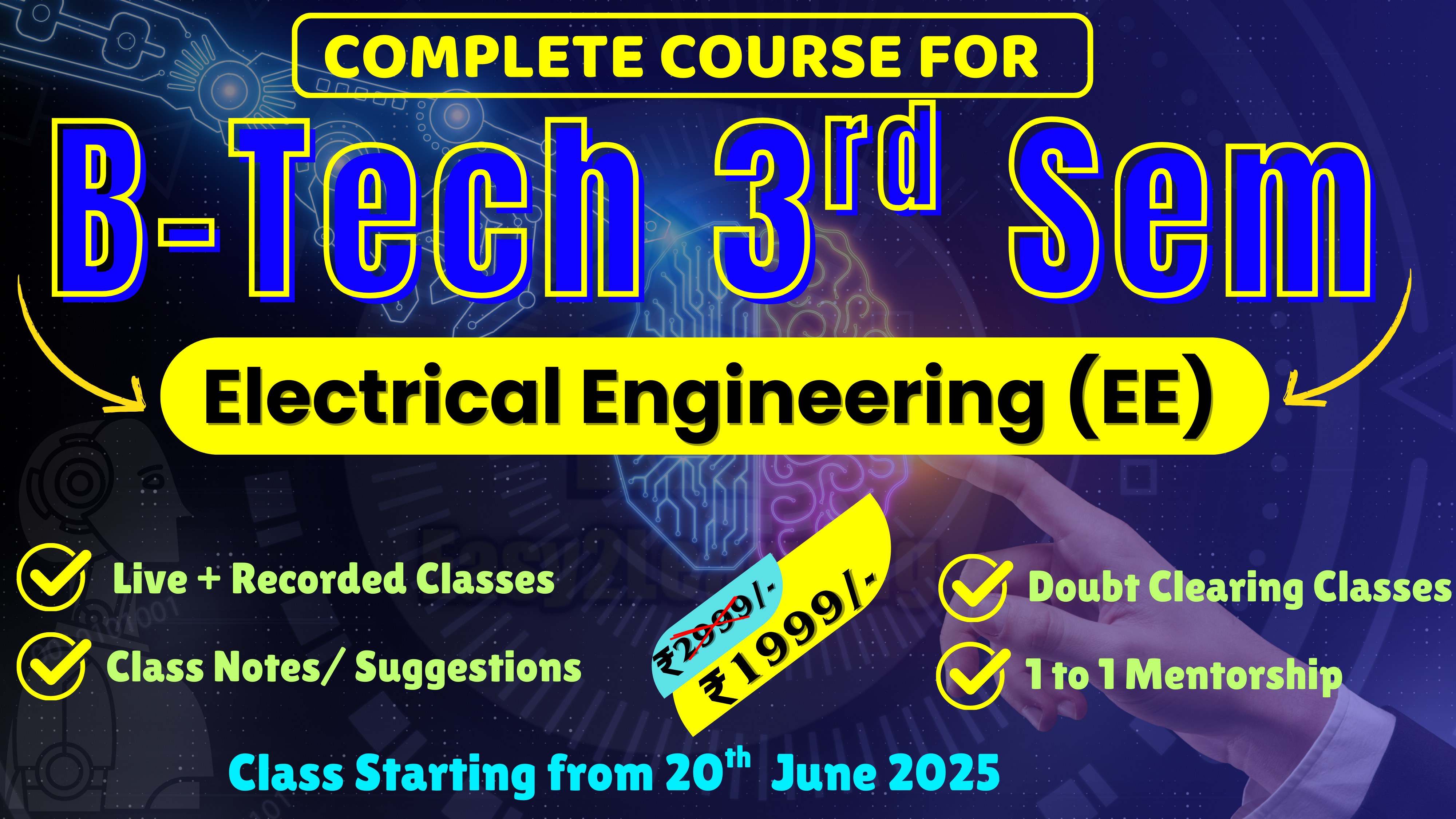 B.Tech 3rd Sem EE/EEE 2025