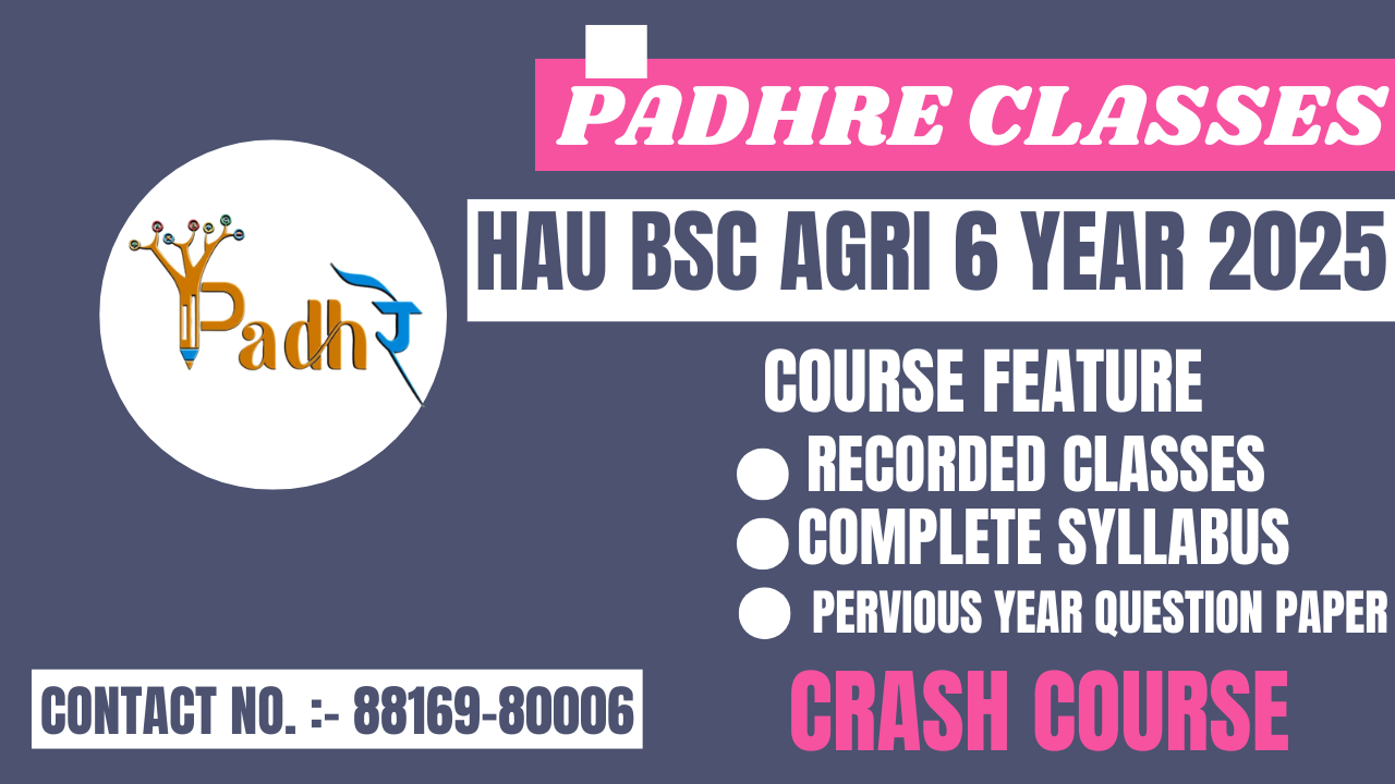 HAU BSC AGRI 6 YEAR CRASH 2025