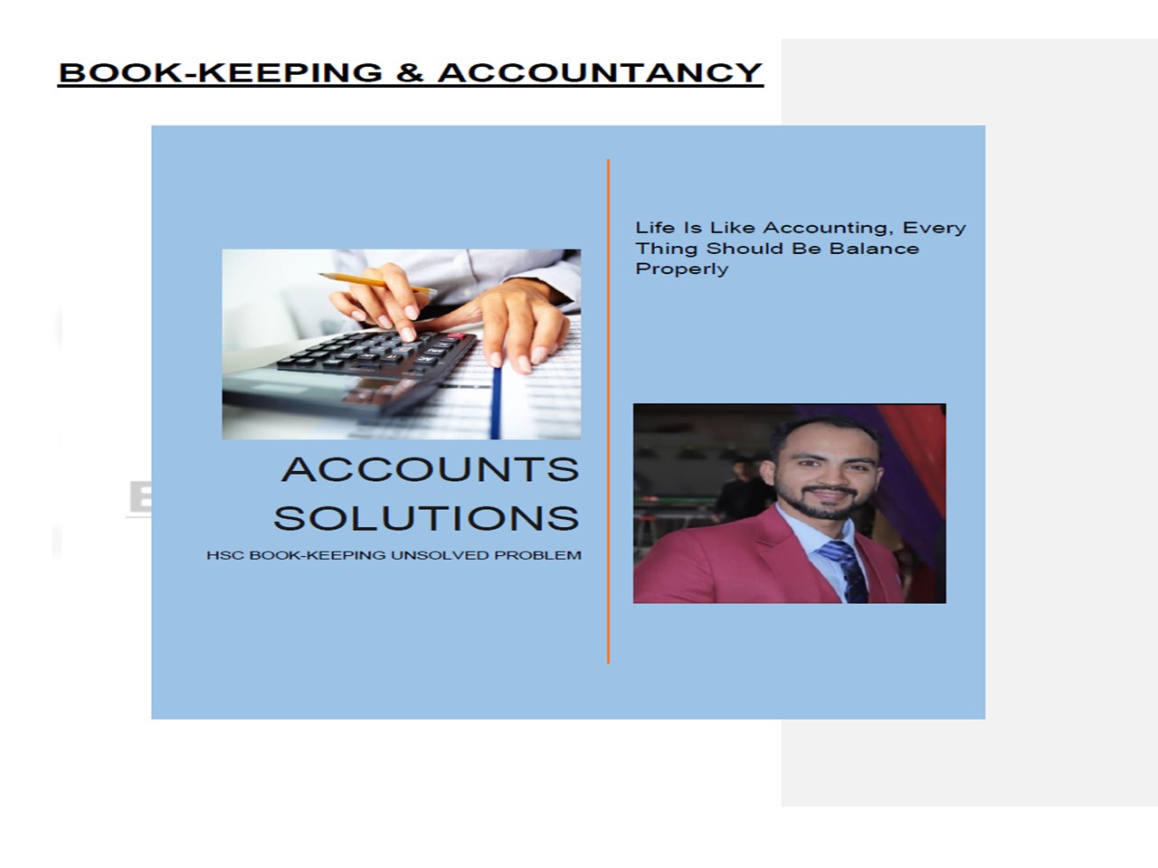 HSC BOOK-KEEPING UNSOLVED SOLUTION
