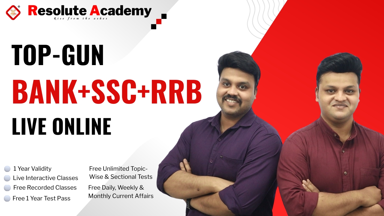 TOP-GUN BANK+SSC+RAILWAYS LIVE ONLINE COURSE (1 YEAR VALIDITY)