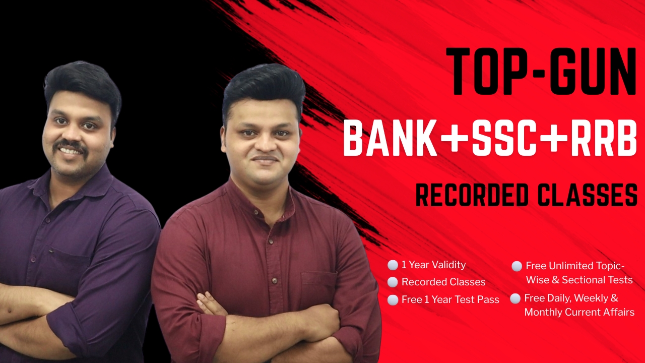 TOP-GUN BANK+SSC+RAILWAYS RECORDED (1 YEAR VALIDITY)