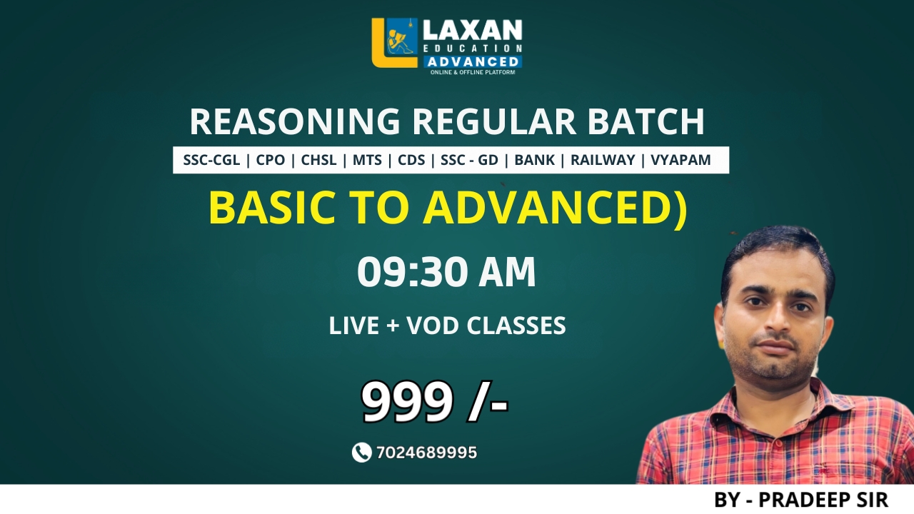 Pradeep Sir Special Reasoning (09:30 AM) - (SAT/SUN)