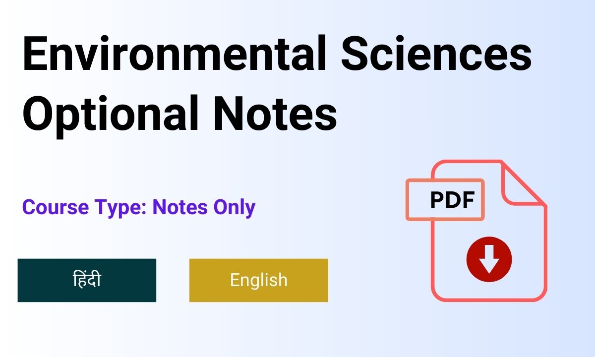 JPSC Environment Science Optional Notes (Forest Services ACF/ FRO)