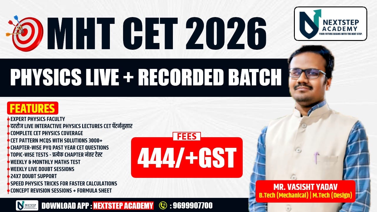 🧠 MHT-CET 2026 Physics Batch – LIVE + RECORDED
