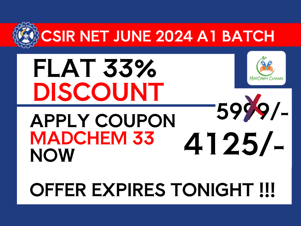 A1 Batch CSIR NET June 2024 Chemical Science