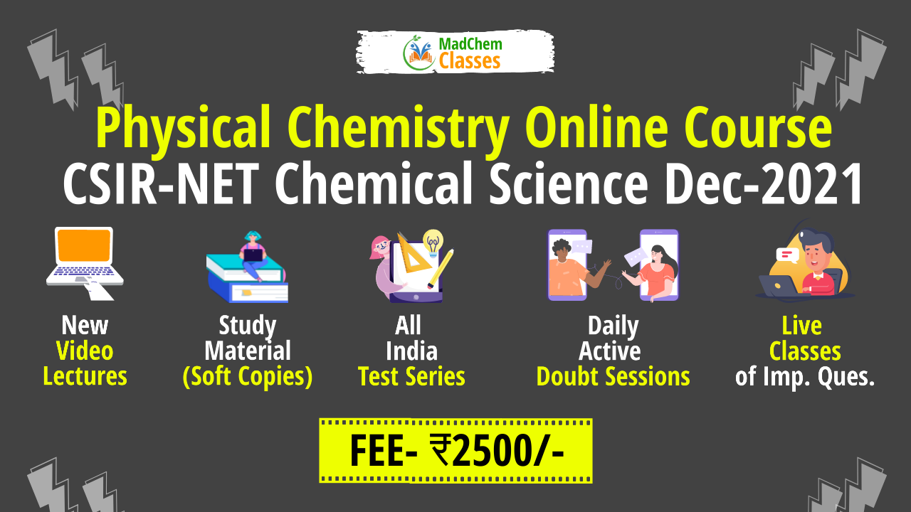 Physical Chemistry Online Course CSIR-NET Chemical Science Dec 2021 96337