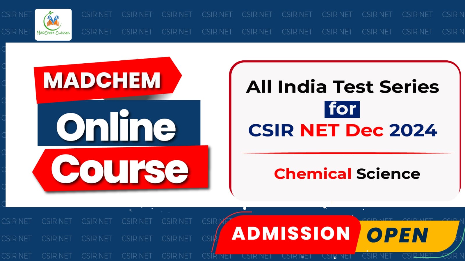 Test Series for CSIR NET Chemical Science December 2024