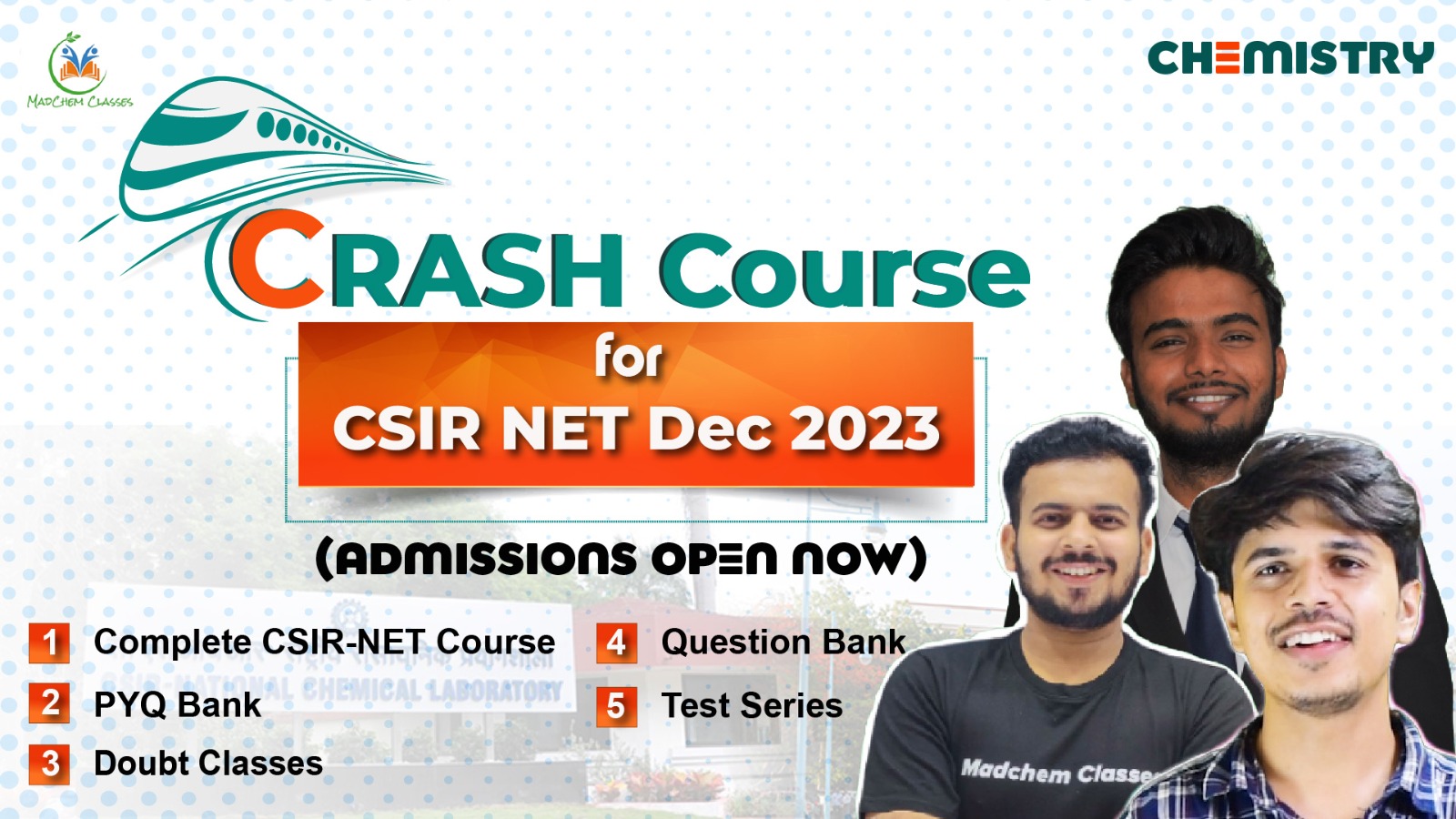 Crash Course CSIR NET Chemical Science December 2023