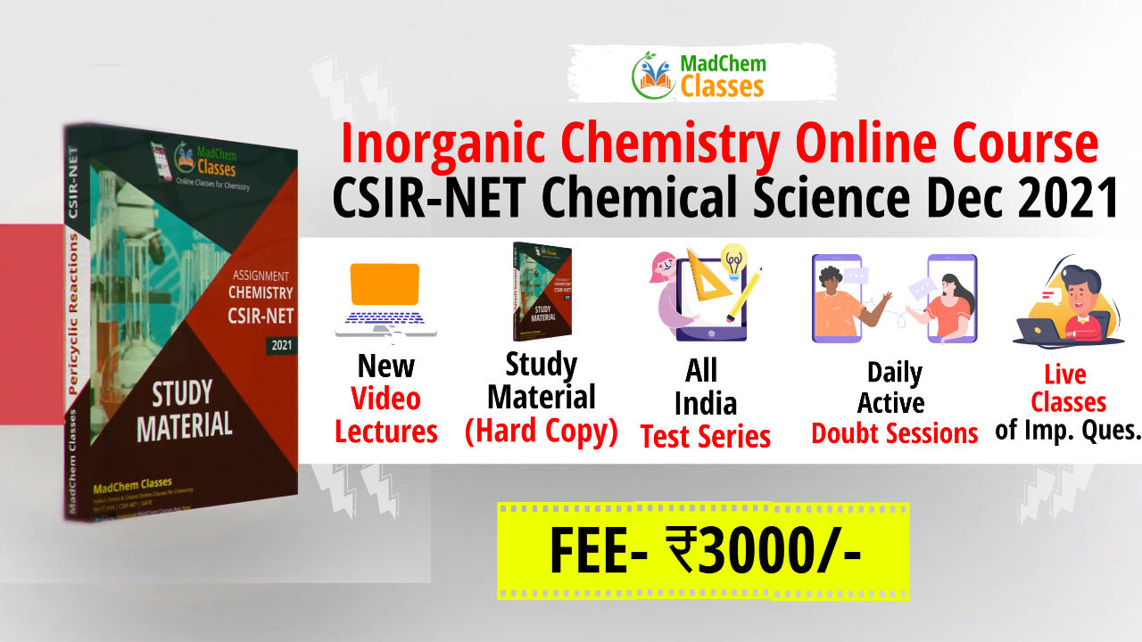 Inorganic Chemistry Online Course CSIR-NET Chemical Science Dec 2021