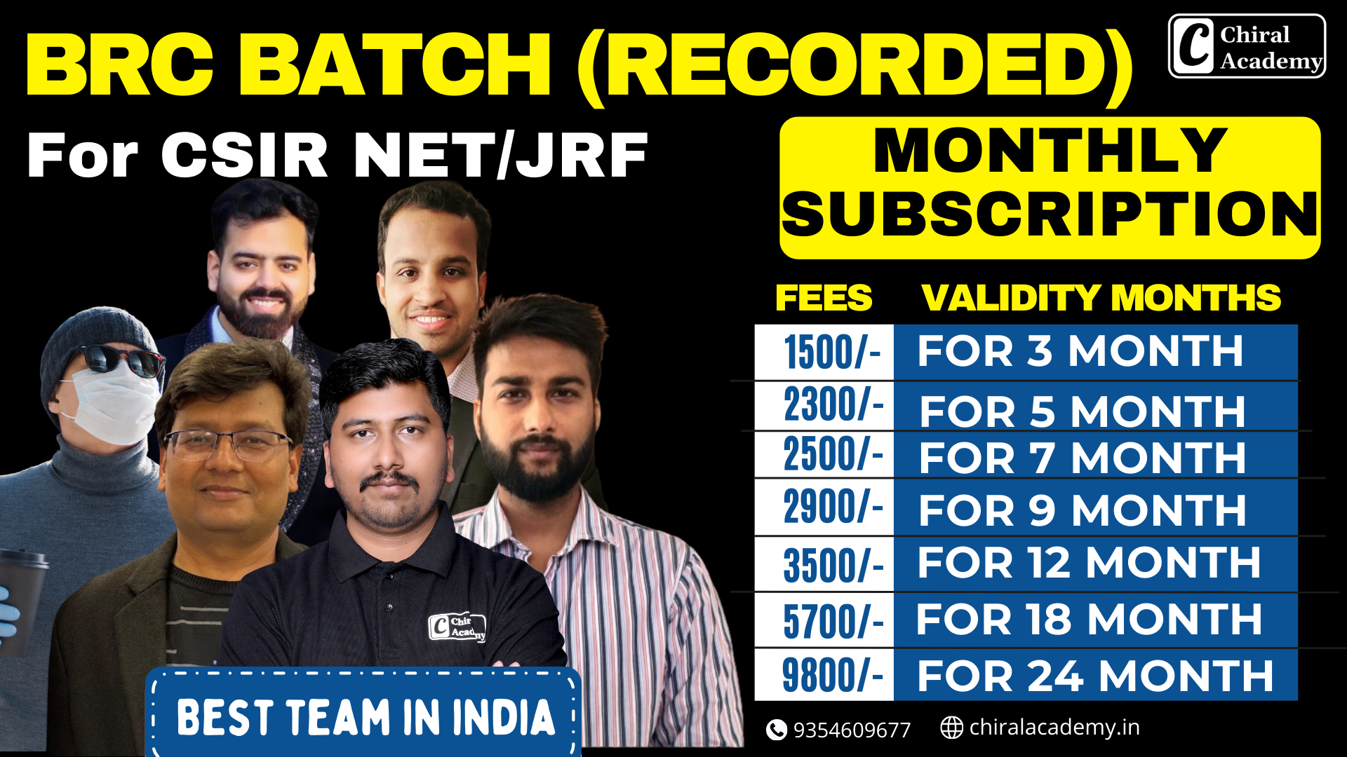 BRC BATCH (CSIR NET) – RECORDED CSIR NET Monthly Subscription! 🔥