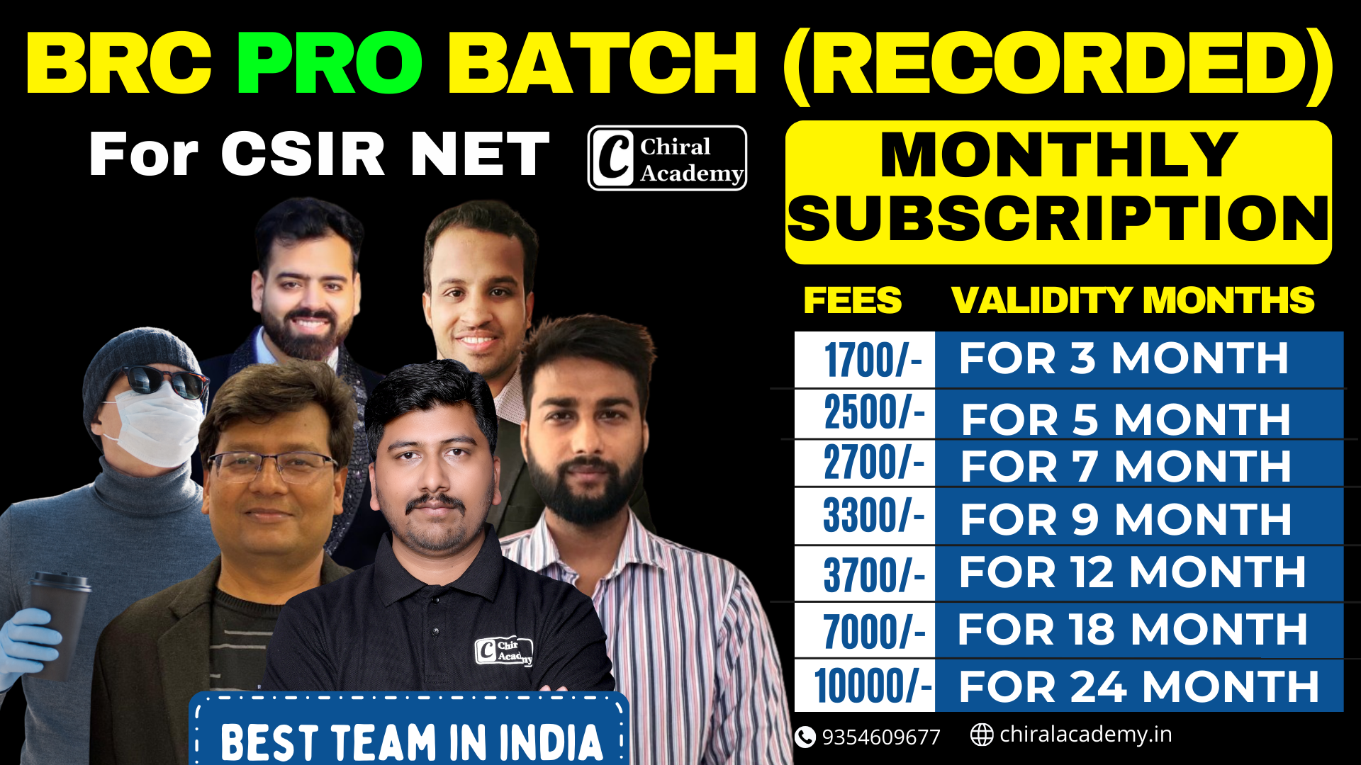 BRC PRO CSIR NET BATCH  – RECORDED CSIR NET Monthly Subscription! 🔥