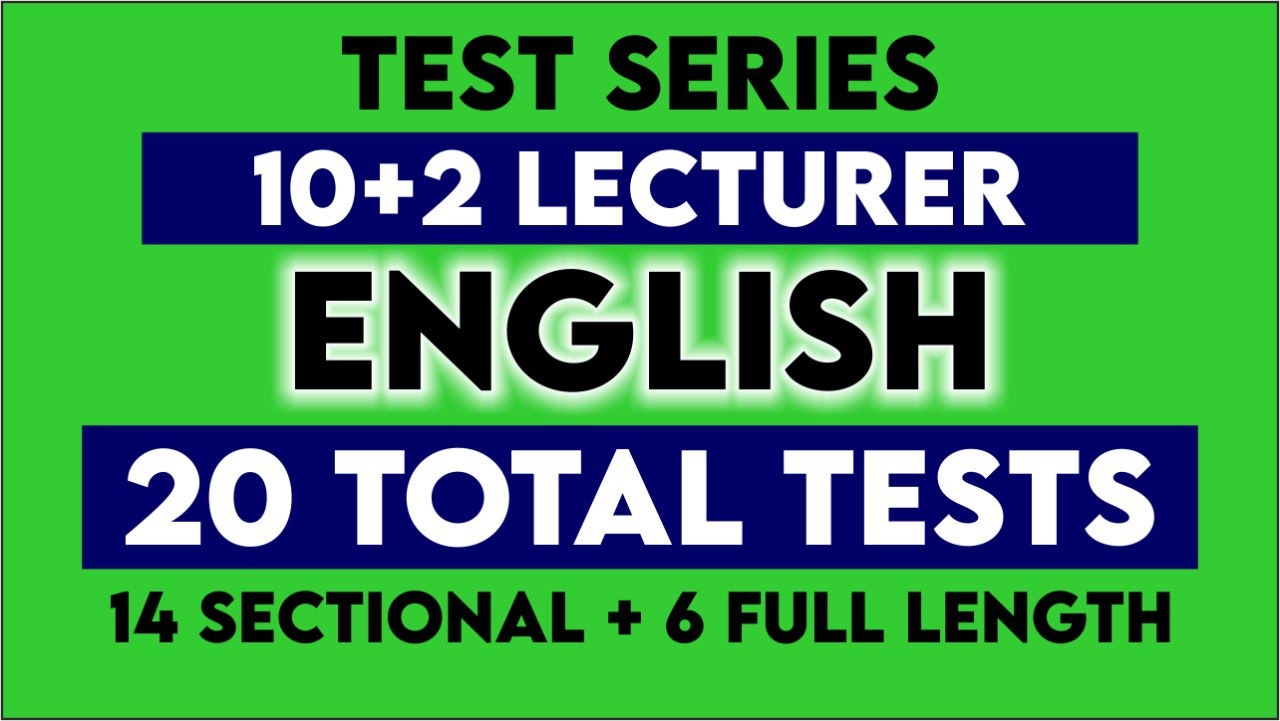 10+2 ENGLISH COMPREHENSIVE TEST SERIES