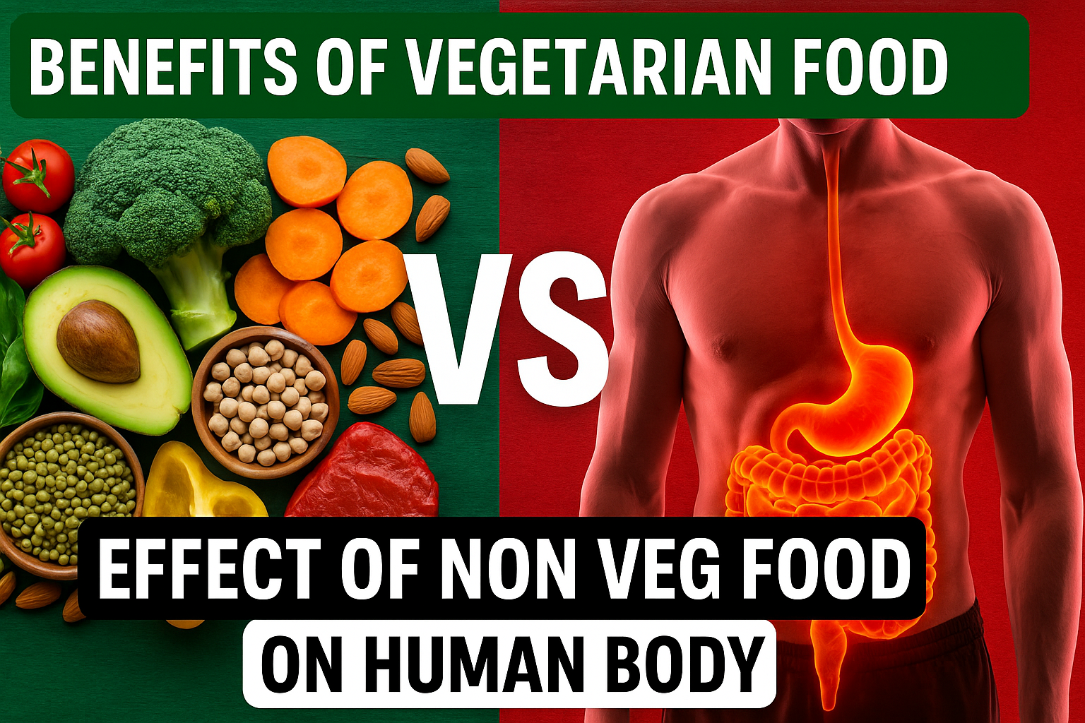 Benefits of Vegetarian Food Vs Effect of Non Veg Food on Human Body