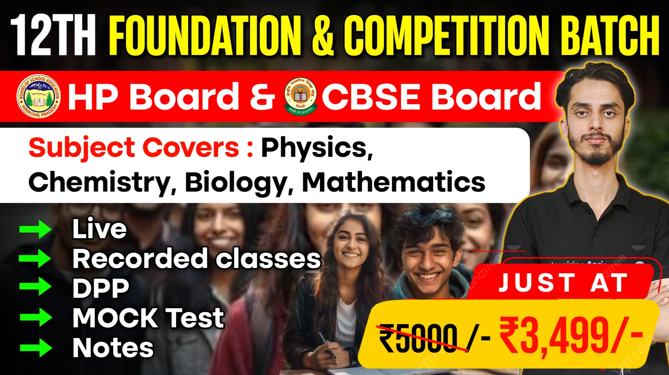 12th Foundation (HP Board + CBSE) + Competitive Exam - 2025 - 26