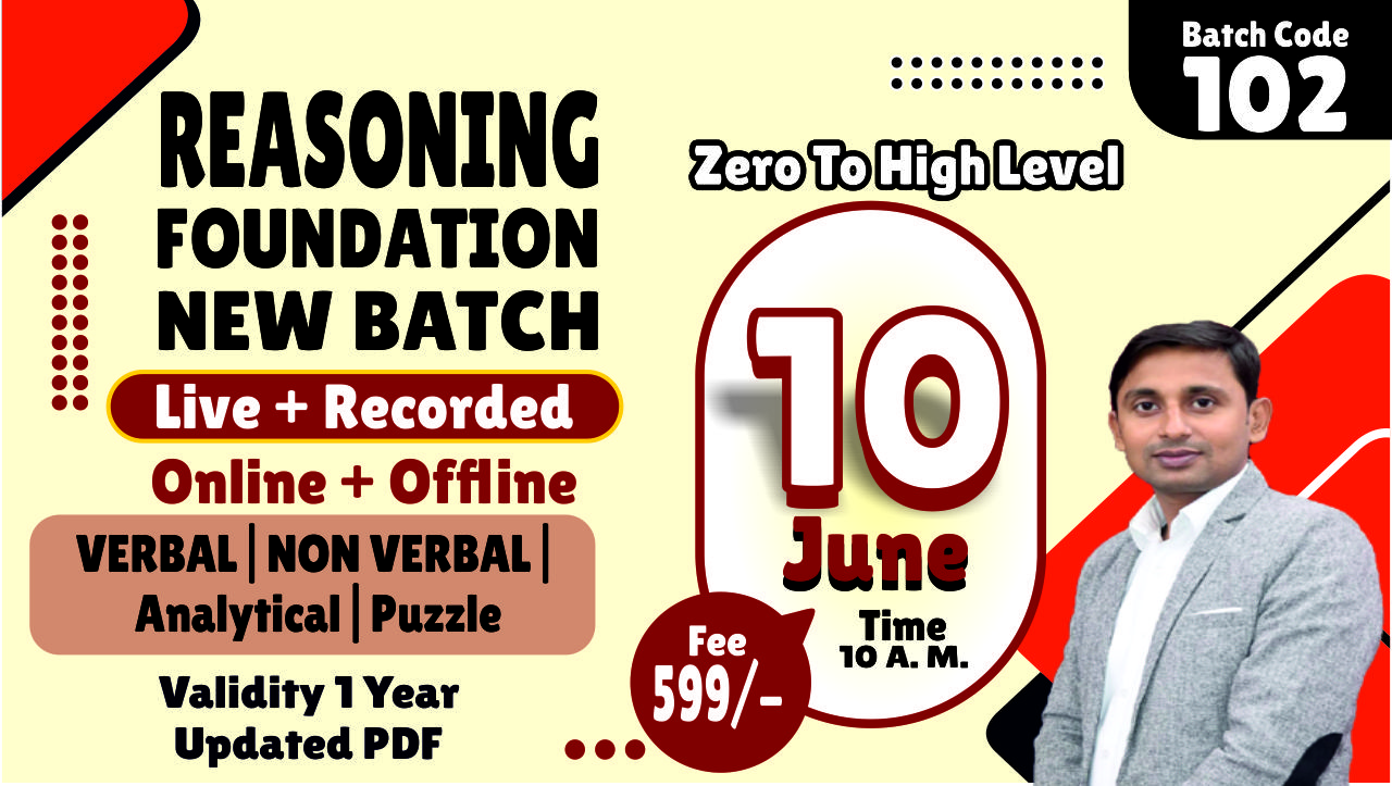 REASONING Spl | Complete Foundation {Live  Batch-102}